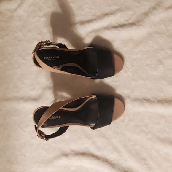 COACH Open Toe Strappy Heels - Size 7.5 - Picture 4 of 10